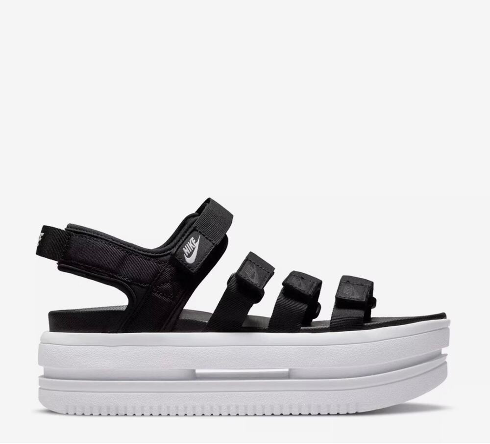 Nike Women’s Icon Classic Platform Sandals Black Size 12 – Chunky Slide
